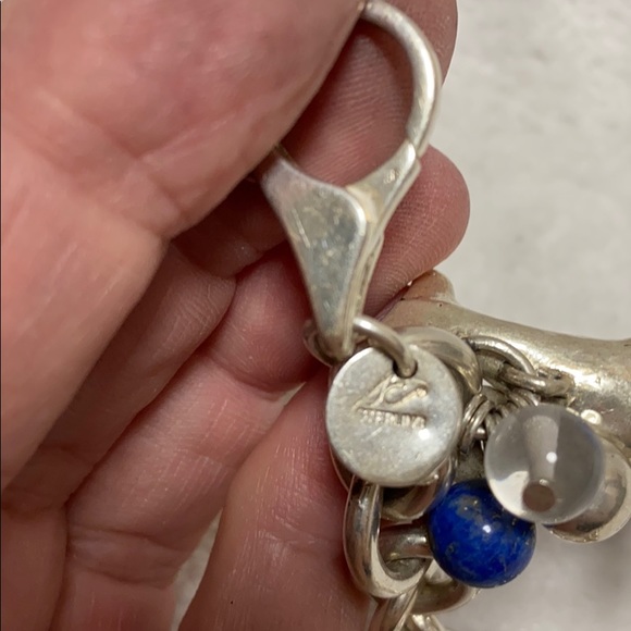 Heavy Sterling Silver chain bracelet w/dolphin - Picture 4 of 4